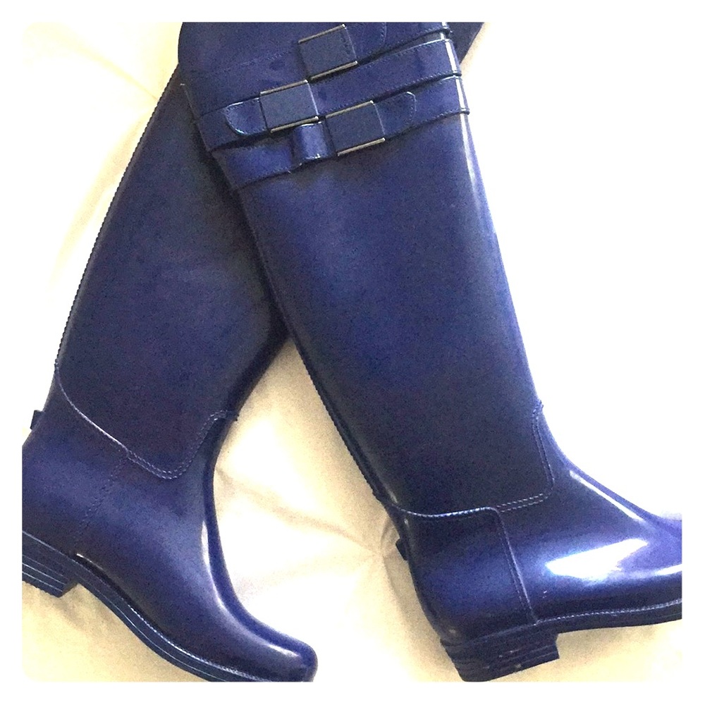 Calvin Klein XS Royal Blue Knee High Rain Boot